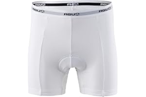 AGU Essential Radunterhose Herren, Fahrradunterhose für Männer mit Elastischer Band, 100% Polyester mit Green 95 Chamois