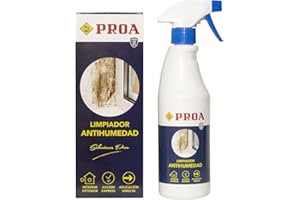 LIMPIADOR ANTIHUMEDAD 500ML -Limpiador de Moho para Paredes, Azulejos, Juntas de Silicona para la Ducha, Cocina y Baño entre otros. PROA.