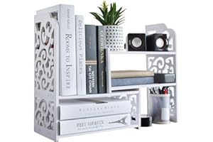 DoToGo Desk Shelf Organizer, Deskop Bookshelf for Small Space Adjustable Expendable for Office, Home, Kitchen (cloud zhuli)