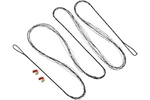 PATIKIL Bågsnöre ersättning senlängd, recurve-bågsträng med nockpunkt bågskytte tillbehör 12 strängar bågsenor för AMO 70 tum recurve-båge