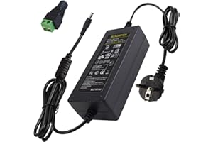 WEISHUO Adaptateur Alimentation AC 100-240V à 5V 10A Transformateur 50W Adaptateur Secteur Convertisseur avec 5.5 x 2.5mm Prise de Sortie DC pour LED Bande, Caméra de Surveillance, LCD Monitors, DVD, TVs