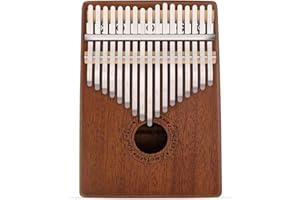 Kalimba 17 Schlüssel Daumenklavier Instrument Mahagoni Musikinstrumente mit Stimmwerkzeug und Tragetasche von Finether