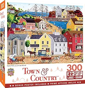 MasterPieces PuzzleCompany Town & Country Home Port Puzzle (300 Piece), Multicolored, 18 x 24
