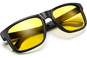 YOZISS Polarized Sunglasses/Night Driving Glasses for Men Women, UV400 Retro Glasses Unisex Classic Ultralight, with Eyeglasses Cloth Sack & Cleaning Cloth, Suitable for Traveling, Cycling, Driving, Fishing