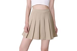 Hoerev Femmes Filles Évasé Casual Mini École Tennis Patineur Casual Jupe De Danse avec Deux Poches Latérales Et Short Intérieur