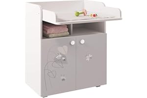 Polini Kids Baby Wickelkommode Wickeltisch French Amis weiß,1535.9