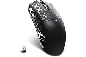MAMBASNAKE X ATTACK SHARK X11SE Wireless Gaming Mouse-Up to 22000 DPI,PixArt PAW3311 Sensor,BT/2.4G/Wired,59g Lightweight with Tape,20M Clicks,40G Acceleration,Long Battery,Driver,for Win/Mac-Black