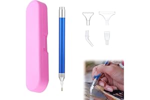 TUKNN Diamond Painting Accessoires, Stylo Diamond Painting, LED Stylo de Forage de Peinture de Diamant, 5D Stylo de Peinture de Diamant, Stylo de Peinture Diamant Bricolage avec Lumière, Bleu