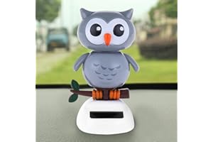 HLJS Solar Wobble Figure Owl Car Solar Powered Wobble Figure Solar Figure Creative Solar Dancer Decorative Figure for Car Office Easter Ornaments (A: Owl)
