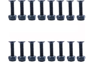 ANCLLO 16 szt. 27 mm śruby do deskorolki zestaw osprzętu longboard skate bridge gwóźdź ciężarówka śruby nakrętki do wymiany czarne