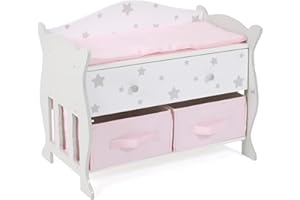 Bayer Chic 2000 506 95 - Fasciatoio per Bambole, 3 Anni a 8 Anni, Motivo: Stelle Grigie