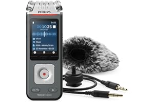 Philips Voice Tracer DVT7110 Rejestrator Audio, Szary, 3.5mm