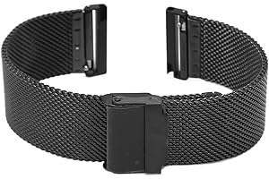 HURRISE Bransoletka do zegarka, 24 mm regulowany pasek ze stali nierdzewnej do smartwatcha