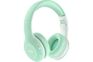 EarFun Bezprzewodowe słuchawki Bluetooth dla dzieci, składane słuchawki nauszne z mikrofonem, dźwięk stereo Hi-Fi, czas odtwarzania 40 h, ograniczona głośność 85/94 dB, do tabletu, telefonu,