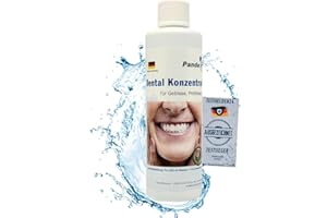PANDACLEANER Dental - Detergente a ultrasuoni concentrato per la rimozione di rivestimenti e scolorimenti – per dentifrici, protesi, dentifricio e apparecchi dentali (250 ml)