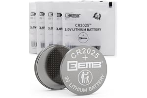 5 pezzi Batteria EEMB CR2025 Batteria al litio 3V 2025 Batterie a bottone Batteria a bottone Li-MnO₂ da 3 Volt Batteria monouso certificata UL