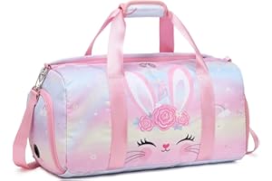 JUMPOPACK Bolsa Deporte Niña Bolsa Deportiva Bolsa Viaje Infantil Bolsa Gimnasio Bolsas Piscina Bolsa Danza con Compartimento Zapatos