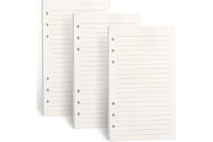 FYY 3 paquetes de papel A6, papel de recambio A6, 135 hojas (270 páginas) para cuaderno de 6 anillas. Recambio para Filofax A6, notas, agenda, bocetos, manualidades, bocetos, bocetos, pintura (línea)
