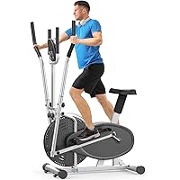 Ellittiche, Ellitticha per la casa - Neezee 2 IN 1 Cyclette per cross trainer con sedile, monitor LCD intelligente, allenamen