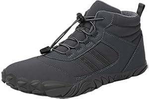 Pursuit-W Barfußschuhe Herren Damen Winter Barfussschuhe Wasserdicht rutschfeste Winterstiefel Barfuss Schuhe Traillaufschuhe Warm Gefüttert Winterschuhe Unisex Outdoor Leicht Schlupfstiefel