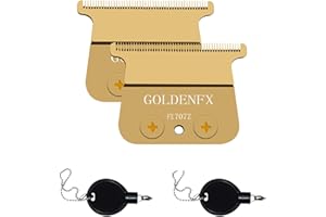 COSYONALL FX707Z Lame de rechange pour tondeuse BaBylissPRO FX787 & FX726, lames de rechange DLC pour lames de tondeuse BaByliss (GOLD/2PC)