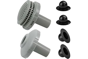 COLEESON Pool Water Jet Connector Kit, 25022E Swimming Pool Nozzle Hose Connection with Outlet Strainer Grid, Inlet Nozzle and Hole Plug with 1.25 Inch Fittings, Pool Accessories (A)