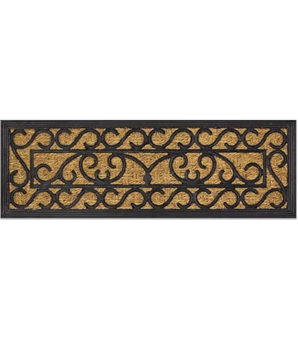 ID Mat 4060 Zerbino In Fibra Di Poliammide Con Suola In PVC, Antiscivolo, Assorbente, Scritta 'Home' Con Cuore, 60x40 Cm, Multicolore