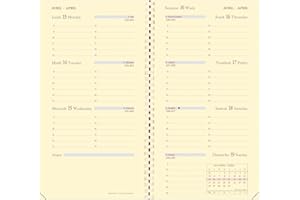 Quo Vadis - Recharge Agenda - Spiralé - 2026 - Planorizon - Semainier Horizontal - Français - 12 mois et 1/2 de mi-décembre à décembre - 8,8x17 cm