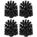Produktbild com-four 4X Ersatz WC Bürstenkopf, Ersatzbürsten in Schwarz für Toilettenbürste, Ø 8 x 9,5 cm (04 Stück - Bürstenkopf)