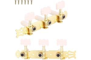 HXHWKEN 2Pezzi Piroli Accordatura per Chitarra Meccaniche Chitarra Classica Metallo Chitarra Macchine Sintonizzatori per Chitarra Classica