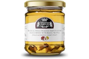 Valnerina Tartufi Delizia al Miele D'Acacia e Tartufo Nero Estivo | Specialità Gastronomica per Formaggi | Barattolo 250 gr.