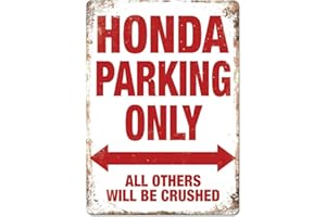 CHINLY Honda Parking Only Póster de Pared Metal Creativo Placa Decorativa Cartel de Chapa Placas Vintage Decoración Pared Arte Muestra para Bar Club Café