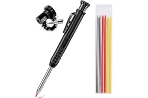 Wzone Matita da Cantiere per Costruzione Matita Falegname Marcatore Meccanico a Matita con Foro Profondo per Vetro, Ceramica, Acciaio Temprato