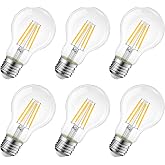 LVWIT Bombillas de Filamento LED E27 (Casquillo Gordo) - 7.5W Equivalente a 75W, 1055 L&uacute;menes, Color Blanco C&aacute;lido 2700K. Bom