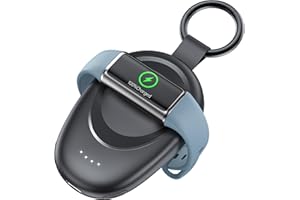 LVFAN Ladegerät für Fitbit Charge 6/5, 1400 mAh Szybkie ładowanie Przenośny bezprzewodowy power bank, Magnetyczna podróżna ładowarka samochodowa z brelokiem do Fitbit 6/5 i Fitbit Luxe