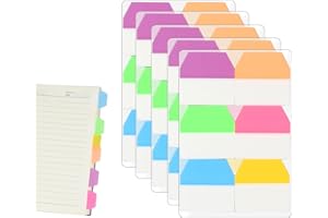 AZONELIFE 600 Piezas Pestañas Adhesivas de Indice, Marcadores de Página Grabables, Notas Adhesivas Índices, Marcadores De Página En Color Notas, Pestañas de Páginas Grabables para Escuela y Oficina, Libro