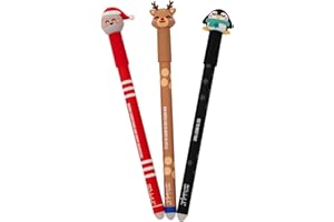 Mr. Wonderful - Set de 3 bolis borrables Bo-Bo - Papá Noel, pingüino y reno