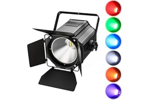 DayFlicker 200W COB LED Par faretto 6 in 1 RGBWA+UV Luci da Palcoscenico 3500~7500 K par led con DMX/Sound/Master-slave COB luce Fari per palco, DJ, feste, matrimoni, chiese dramma
