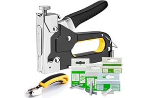 ATEK Heavy Duty Staple Gun 4 in 1 Staple Gun with 4000 Staples & Remover Durable Stainless Steel Adjustable Effortless Larger Stapler Gun for Furniture, Upholstery, Fabric, Carpentry Wood, Wall and DIY