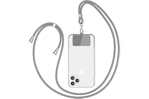 Bigcousin Handykette Universal,Universelles Handy um den Hals hängend,Handy Lanyard geeignet für meisten Smartphones,Hellgrau