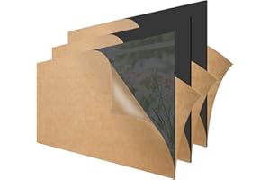 YIWONFU A4 Pannello Acrilico Taglia a Misura Realizzazione Artigianale, Specchio Sullo Sfondo Fogli Acrilici Nero per Dipinti, Cornici per Foto, Artigianato Fai-Da-Te(3 Pezzi/29.7×21cm×2mm)