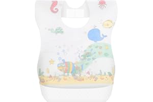 ibasenice 80 Piezas Babero Desechable Delantal De Baberos De Comida Para Niños De Alimentación Para Niños De Alimentación Para Bebés De Bebé Desechable