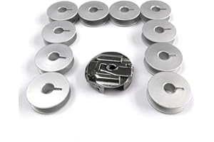 EVERNICE Caja de bobina + 10 bobinas para otras máquinas de coser Refrey 427+