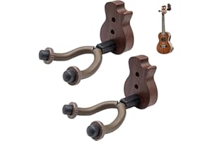 Pizsieat Supporto Chitarra da Muro in Legno - 2 Pezzi per Classica, Acustica, Elettrica, Basso, Banjo, Mandolino