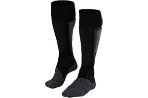 FALKE Damen SK1 Skisocken extra starke Polsterung antiblasen Skistrümpfe warm dick zum Skifahren atmungsaktive schnelltrocknende klimaregulierende geruchshemmende Wolle Funktionsmaterial 1 Paar