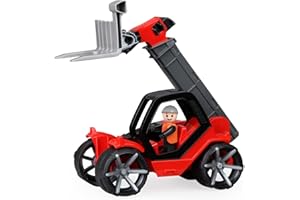 Lena TRUXX2 Chargeur pour Jouet, Couleur Rouge/Noir, 35 cm x 14,5 cm x 15 cm (SiMM Spielwaren GmbH 04513)