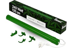 Weedness Calefactor Grow 240 Watts 120 cm de Largo para Cuartos de Cultivo y Plantas – Cultivo Indoor radiador Grow Calentamiento rápido y económico