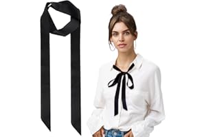 coytear Satin Women's Belt, Ladies Satin Sash Belt Black Slender Scarf Women Girls Fashion Ceremonial Dress Long Thin Silk Scarves Belts Skinny Neck Tie Waist-Belt for Bridesmaid Wedding Prom Evening