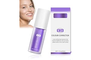 FQQF Dentifricio Viola Sbiancante,Sbiancante Denti Professionale,Sbianca Denti Immediato,Rimuovere le macchie dei Denti,Fornisce gengive Sane e Alito Fresco