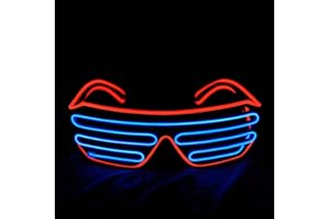Therlan LED Brille - LED brillen LED Party brille Leuchtbrille Leuchtende Flashing Neon Glasses für Party